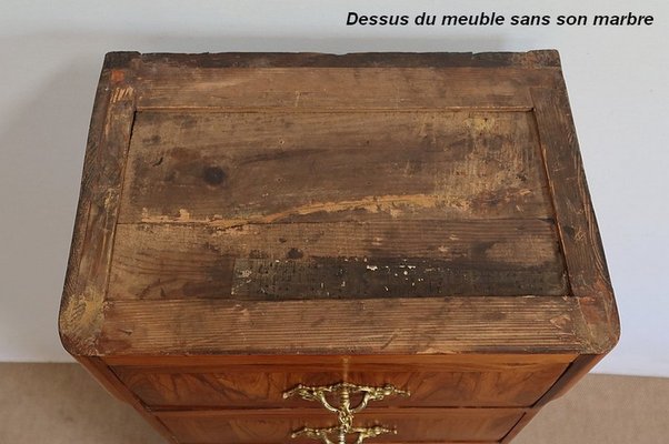 Louis XIV- Louis XV Small Veneer Chiffonnier from Boudin, 1760s-RVK-1334867