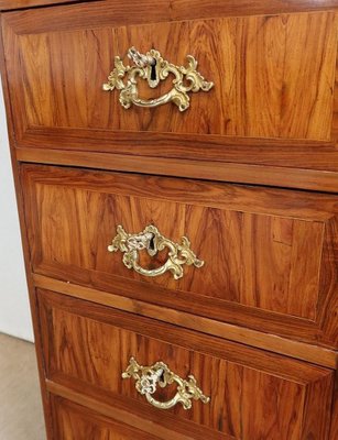 Louis XIV- Louis XV Small Veneer Chiffonnier from Boudin, 1760s-RVK-1334867