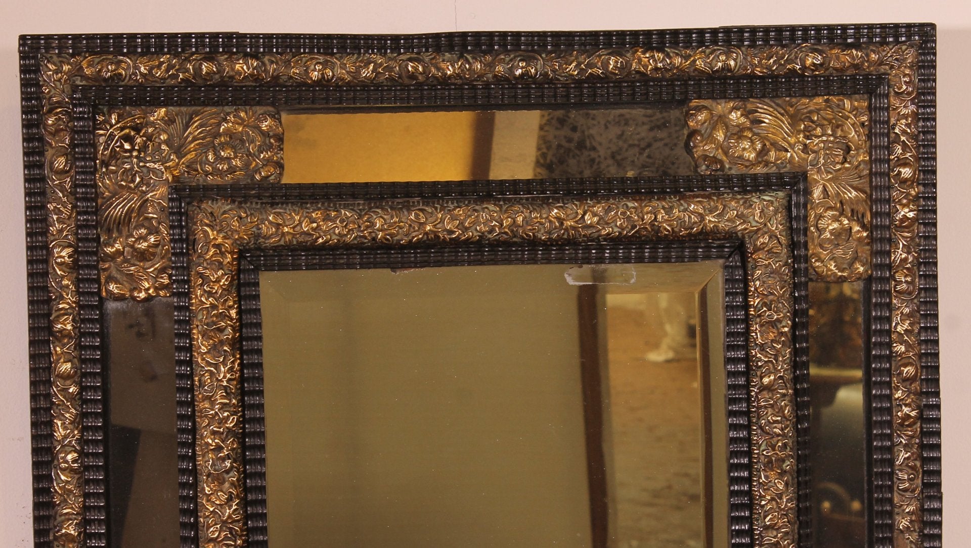 Louis XIV Mirror in Blackened Wood