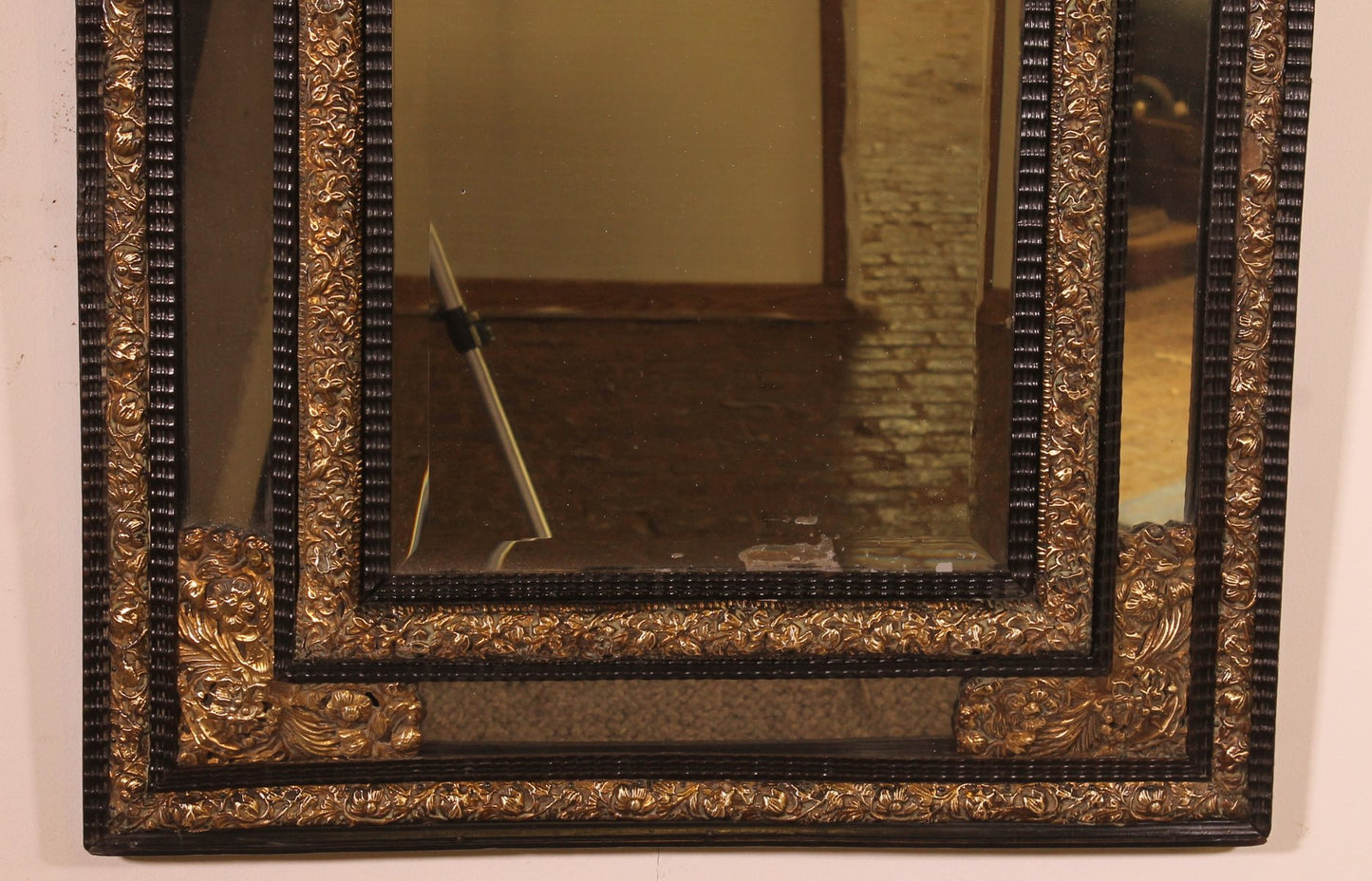 Louis XIV Mirror in Blackened Wood