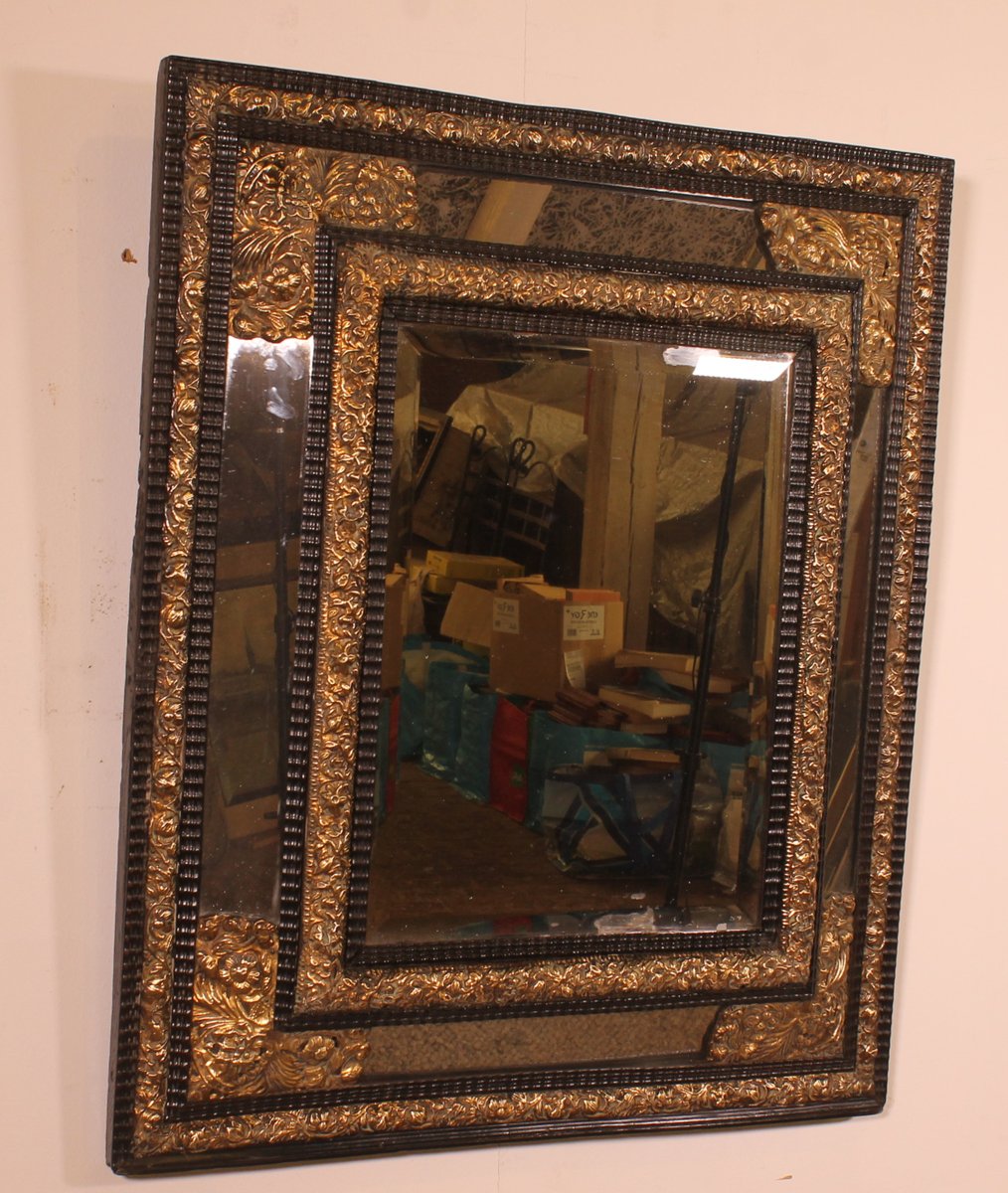 Louis XIV Mirror in Blackened Wood