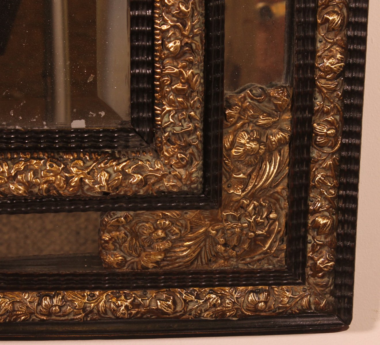 Louis XIV Mirror in Blackened Wood