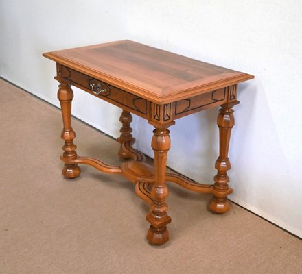 Louis XIV Walnut Table, Late 19th Century-RVK-1394683