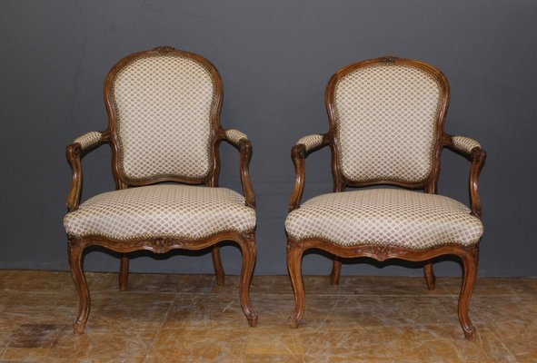 Louis XV Armchairs, Set of 2-BCR-1180617