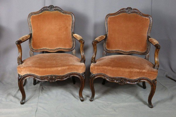 Louis XV Armchairs, Set of 2-WSV-1353366