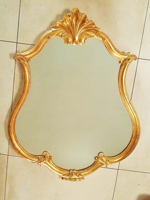 Louis XV Baroque Gold Wall Mirror, France, 1780-POM-1178058