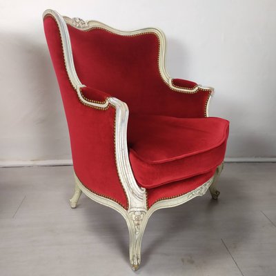 Louis XV Bergere Armchairs, 1950s, Set of 4-EAD-2032383