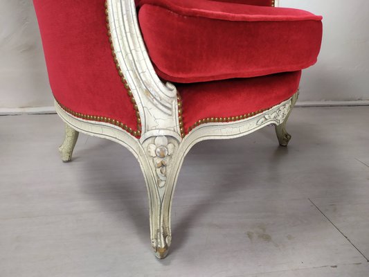 Louis XV Bergere Armchairs, 1950s, Set of 4-EAD-2032383