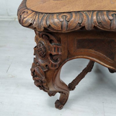 Louis XV Carved Oak Side Table-EAD-1784480