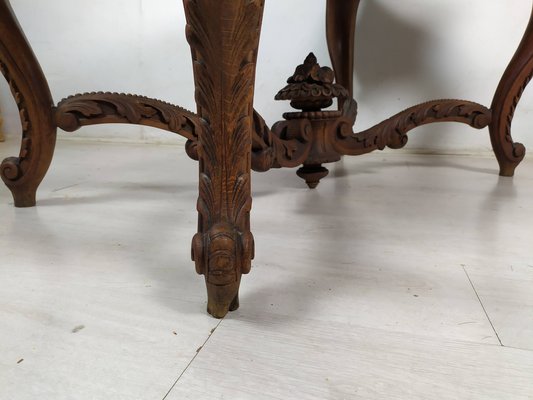 Louis XV Carved Oak Side Table-EAD-1784480