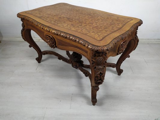 Louis XV Carved Oak Side Table-EAD-1784480