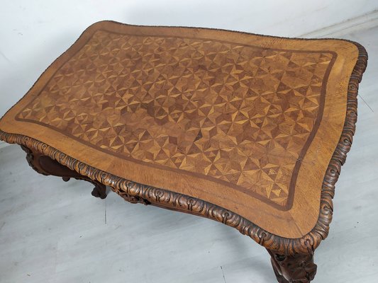 Louis XV Carved Oak Side Table-EAD-1784480