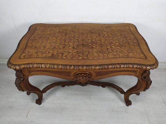 Louis XV Carved Oak Side Table-EAD-1784480