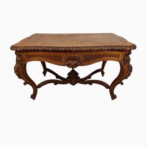 Louis XV Carved Oak Side Table-EAD-1784480