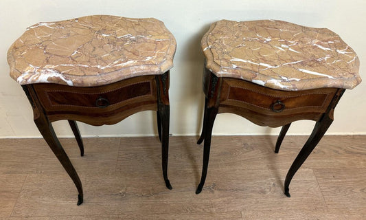 Louis XV Ceremonial Tables in Precious Wood, Set of 2