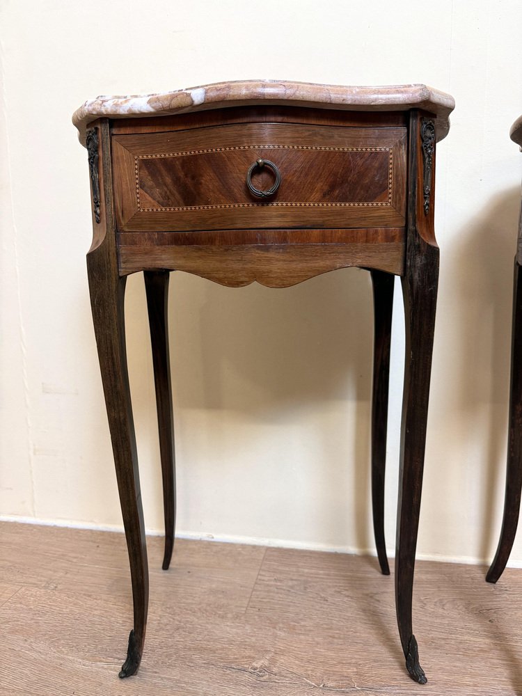 Louis XV Ceremonial Tables in Precious Wood, Set of 2