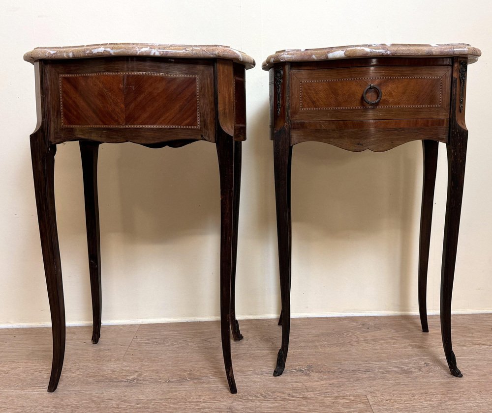 Louis XV Ceremonial Tables in Precious Wood, Set of 2