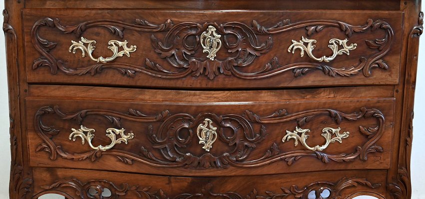 Louis XV Chest of Drawers in Walnut, 18th Century-RVK-1337824