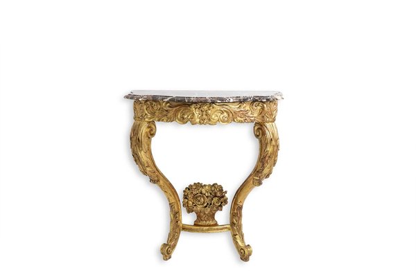 Louis XV Console in Gilded and Carved Wood, 1880s-CEJ-2020871