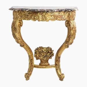 Louis XV Console in Gilded and Carved Wood, 1880s-CEJ-2020871