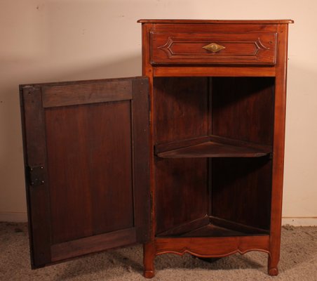 Louis XV Corner Cupboard in Cherry Wood-HPU-1262402