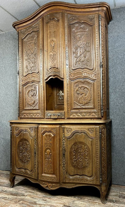 Louis XV Curved Oak Buffet