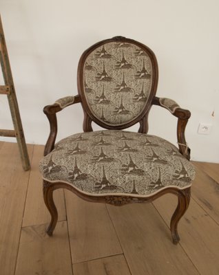 Louis XV Eiffel Tower Lounge Chair-CTF-685984