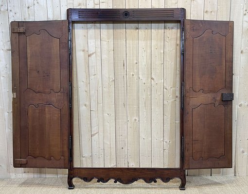 Louis XV Facade Wardrobe in Walnut, 19th Century-QYF-1332095