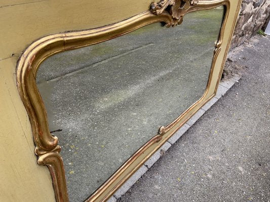 Louis XV French Painted and Gilded Trumeau Mirror-GQM-1821346