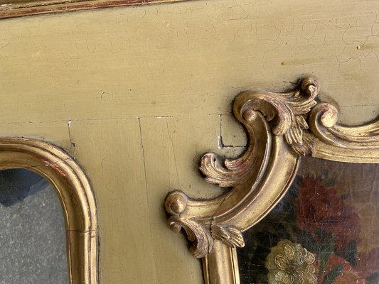 Louis XV French Painted and Gilded Trumeau Mirror-GQM-1821346