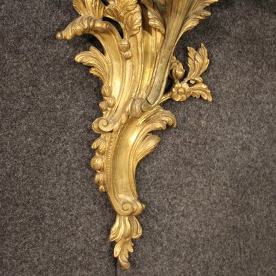 Louis XV French Wall Lights in Gilded Bronze, 1950s, Set of 2-RP-2017509