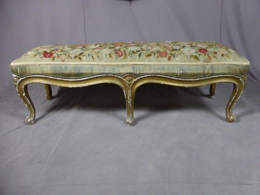 Louis XV Gilded Wooden Bench-WSV-937739