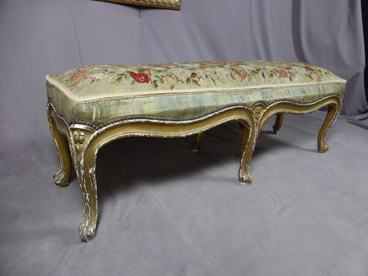 Louis XV Gilded Wooden Bench-WSV-937739