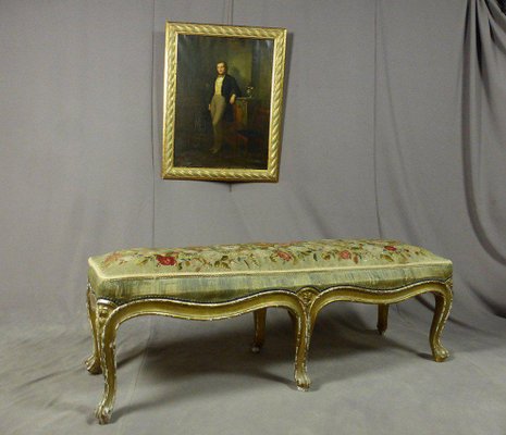 Louis XV Gilded Wooden Bench-WSV-937739