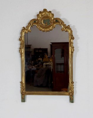 Louis XV Gold Wooden Rock Mirror, 1900s-RVK-1316681