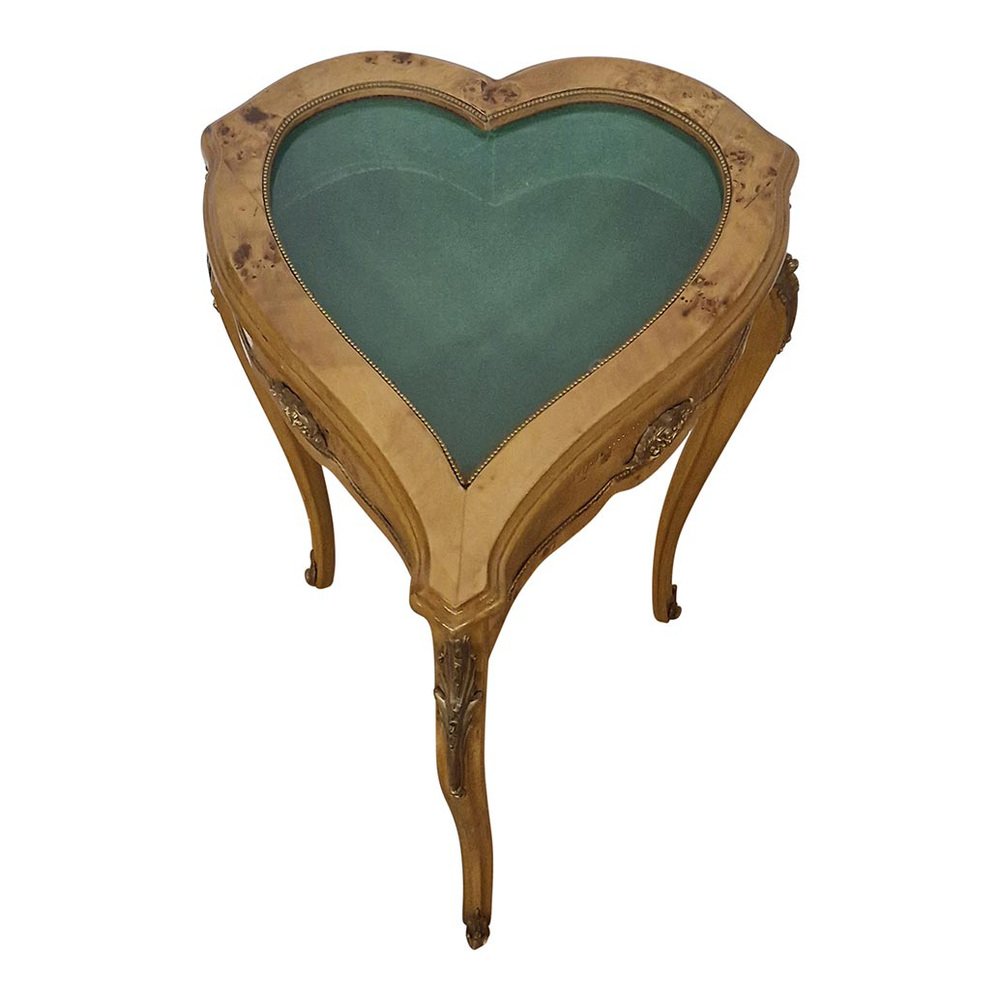 Louis XV Heart-Shaped Display Table, 1980s