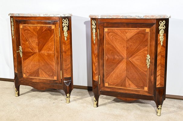 Louis XV-Louis XVI Transition Corners Cabinets, Late 18th Century, Set of 2-RVK-1764635