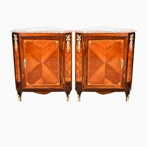 Louis XV-Louis XVI Transition Corners Cabinets, Late 18th Century, Set of 2-RVK-1764635