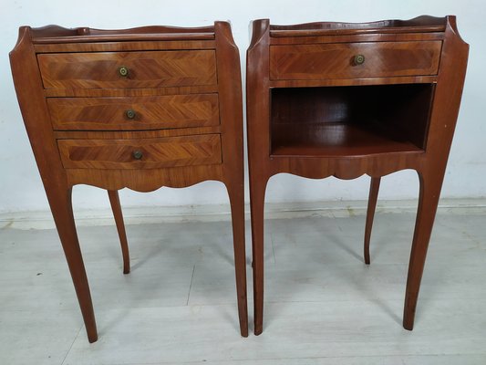 Louis XV Marquetry Nightstands, 1930s, Set of 2-EAD-1747229