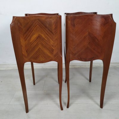 Louis XV Marquetry Nightstands, 1930s, Set of 2-EAD-1747229