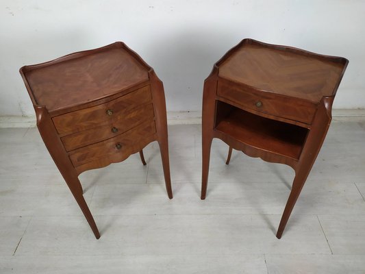 Louis XV Marquetry Nightstands, 1930s, Set of 2-EAD-1747229