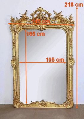 Louis XV Mirror in Gilt Wood, Early 19th Century-RVK-1754688