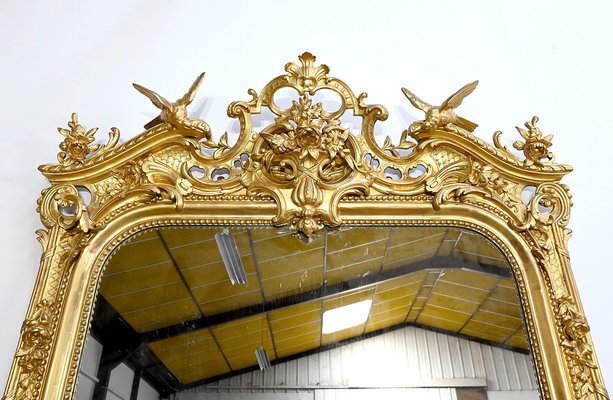 Louis XV Mirror in Gilt Wood, Early 19th Century-RVK-1754688