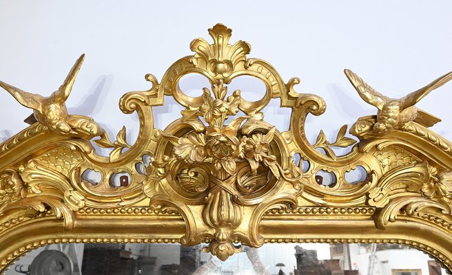 Louis XV Mirror in Gilt Wood, Early 19th Century-RVK-1754688