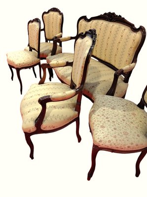 Louis XV Napoleon III Living Room Set, Set of 5-BTG-2036048