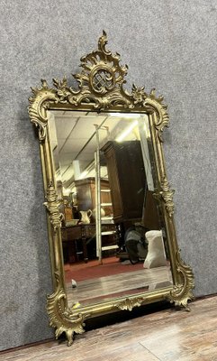 Louis XV Shell Mirror in Gilded Wood, 1900s-MWB-2043359