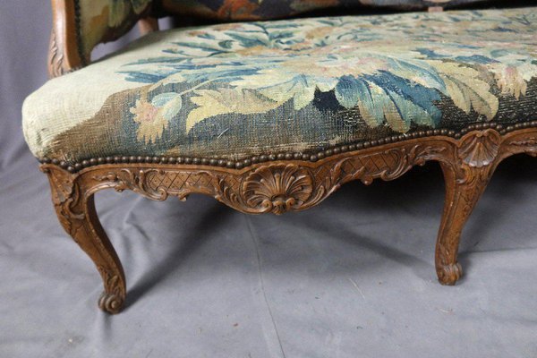 Louis XV Sofa in Aubusson XIX Tapestry-WSV-1320913