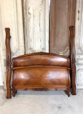 Louis Xv Style Bed in Walnut, 1920s-AXR-2040376