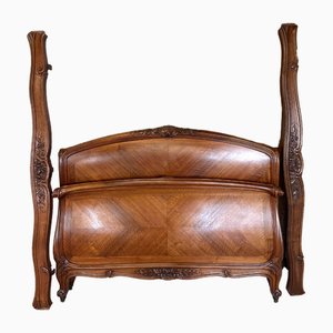 Louis Xv Style Bed in Walnut, 1920s-AXR-2040376