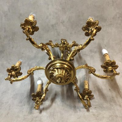 Louis XV Style Bronze Chandelier, 1950s-SDV-704858